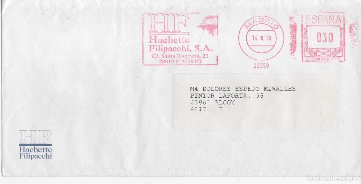 Sellos: FRANQUEO MECANICO METER MADRID HACHETTE FILIPACCHI EDITORIAL LIBRO BOOK