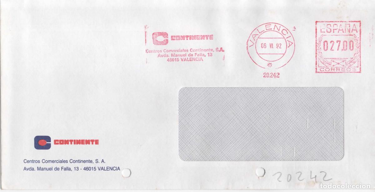 Sellos: FRANQUEO MECANICO METER VALENCIA CONTINENTE - Foto 1