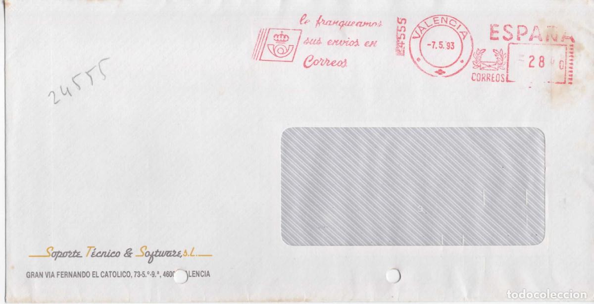 Sellos: FRANQUEO MECANICO METER VALENCIA CORREOS - Foto 1