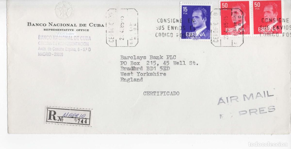 Sellos: MADRID FRONTAL FRONT CERTIFICADA 1985 - Foto 1