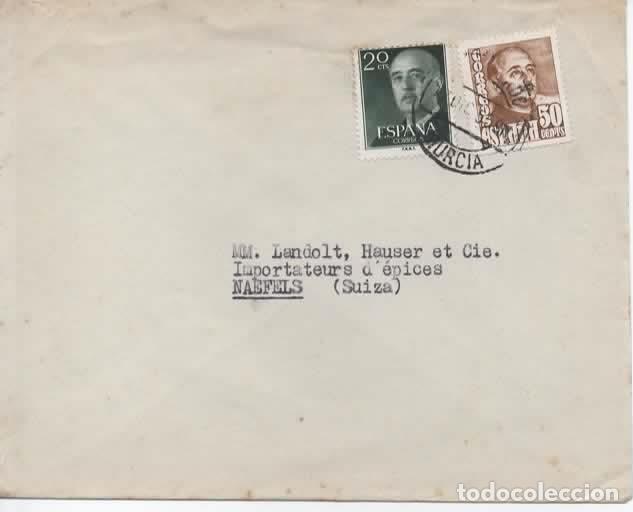 Sellos: ESPINARDO MURCIA A SUIZA 1955 - Foto 1
