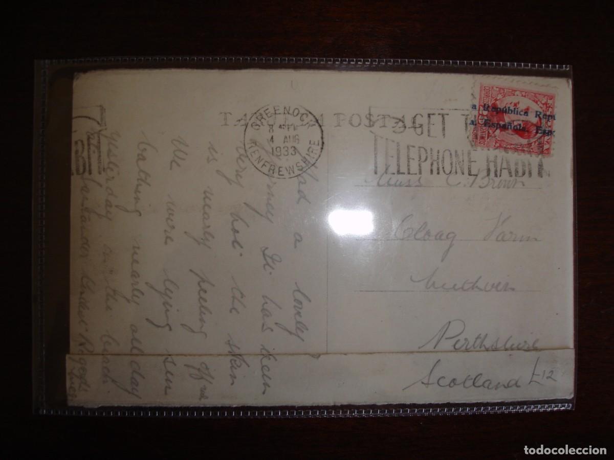 Sellos: TARJETA POSTAL SANTANDER ? ESCOCIA 1933 - Foto 1