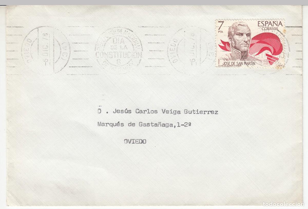 Sellos: 1978 MATASELLOS DIA DE LA CONSTITUCION OVIEDO - Foto 1