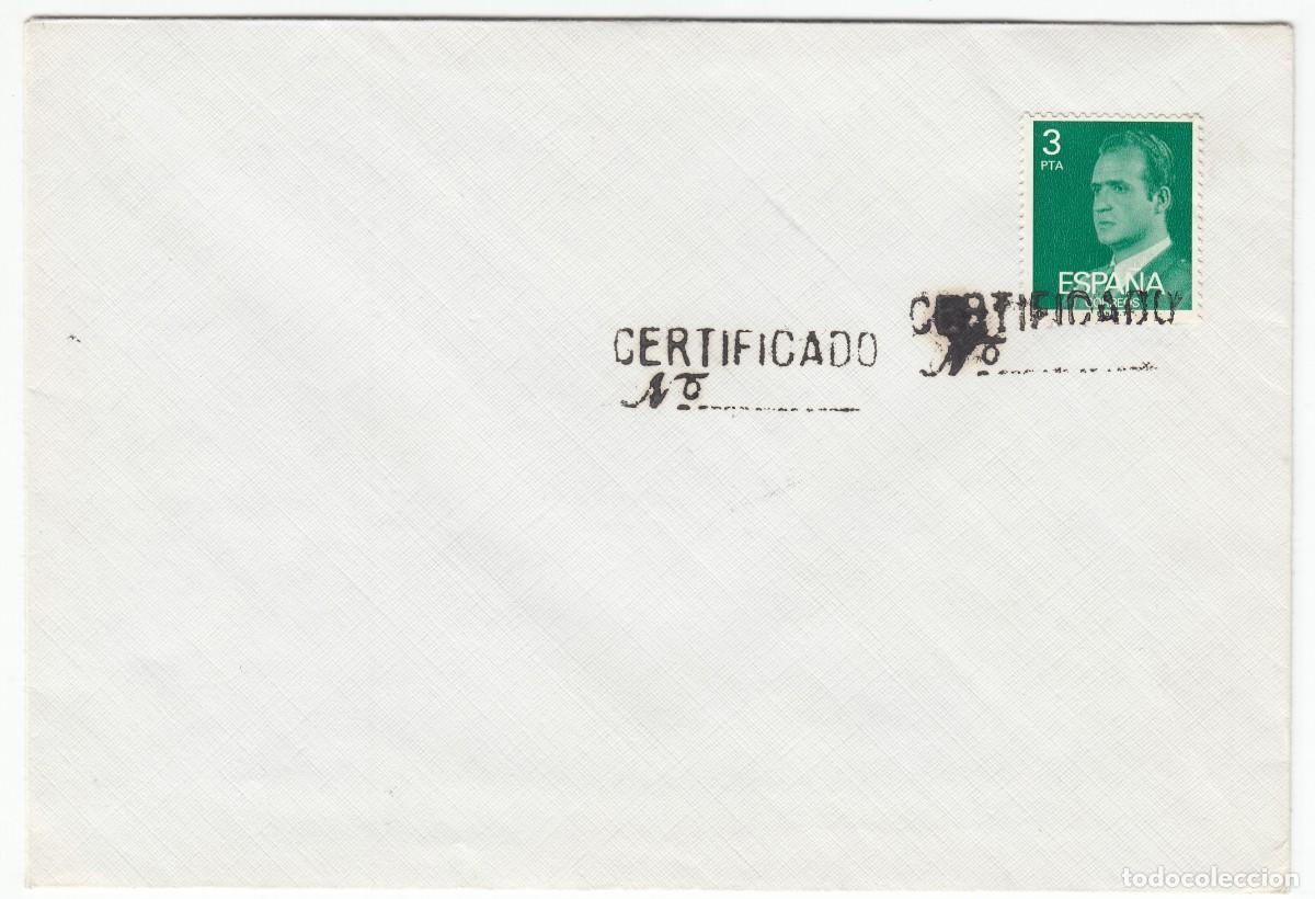 Sellos: SOBRE CON MARCA POSTAL CERTIFICADO N&ordm; - Foto 1