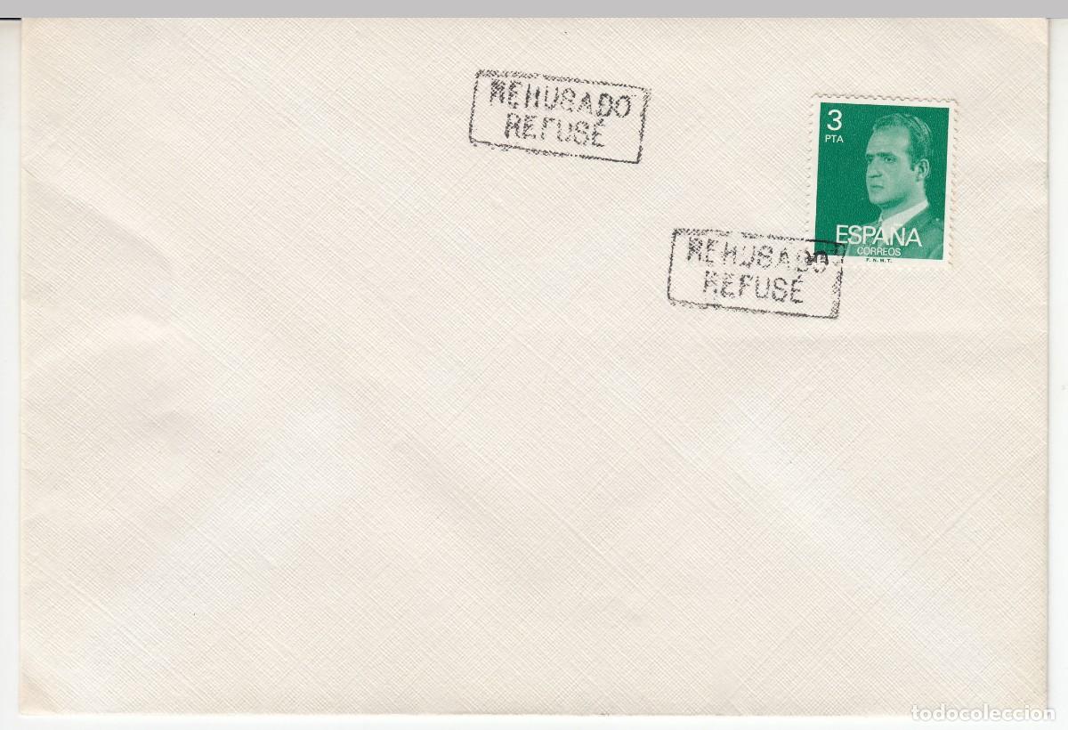 Sellos: SOBRE CON MARCA POSTAL REHUSADO REFUS&Eacute; - Foto 1
