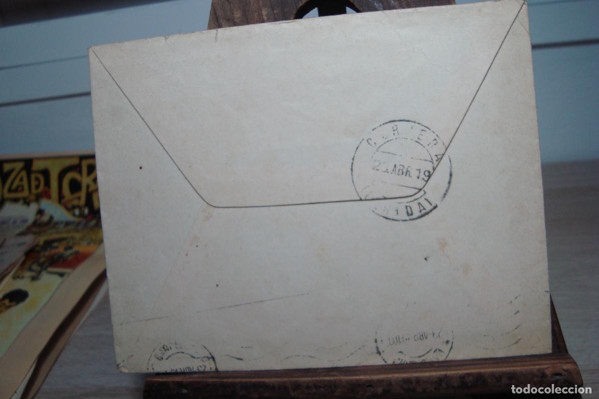 Sellos: ANTIGUO SOBRE CIRCULADO GUISONA LERIDA 1919 - Foto 4
