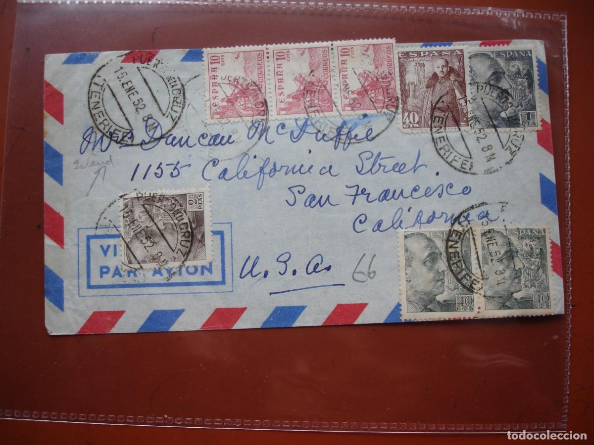 Sellos: SOBRE CIRCULADO TENERIFE USA - Foto 1