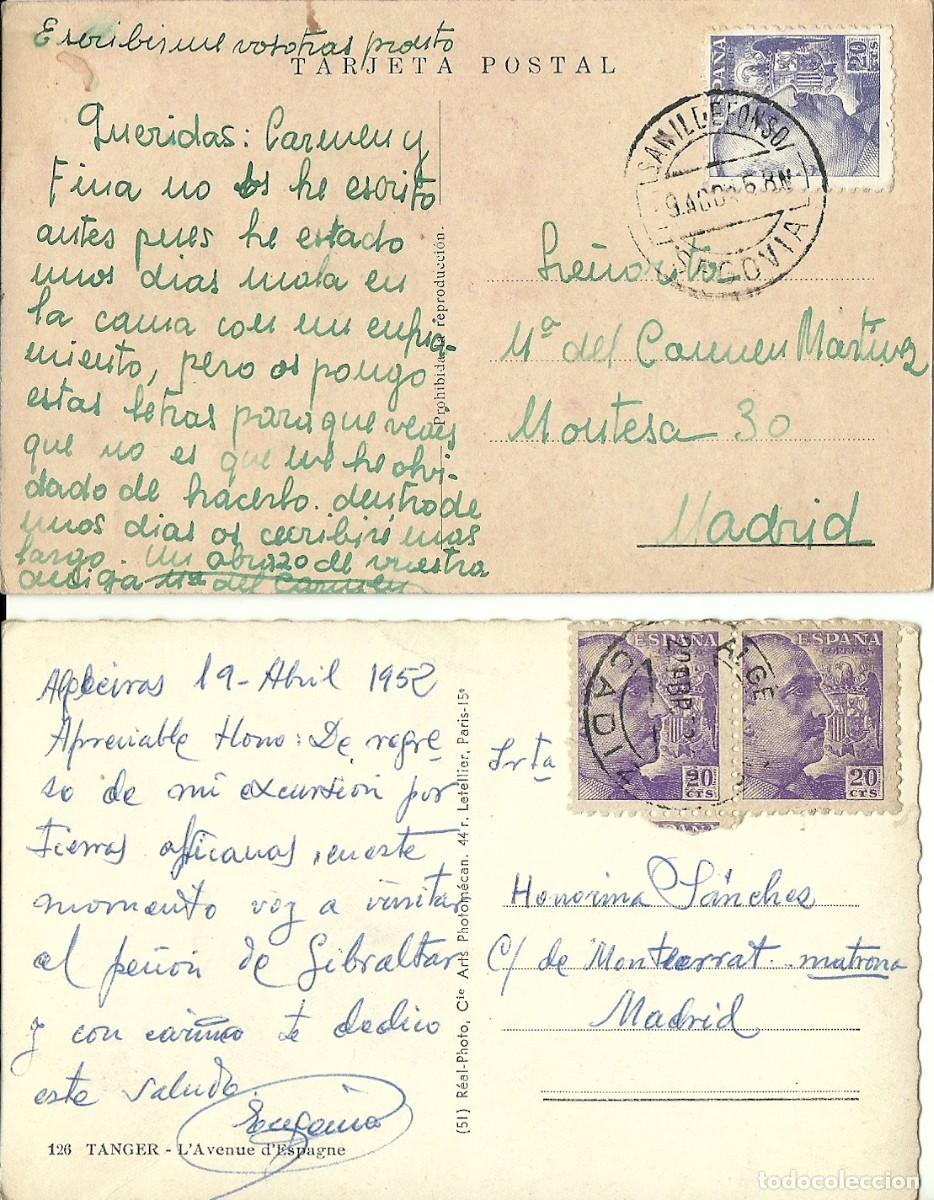 Sellos: 2 Postales Antiguas Circuladas: Tanger y Segovia - Foto 1