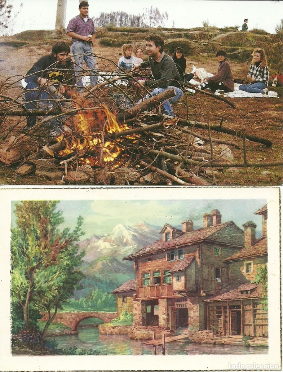 Sellos: 2 Postales Antiguas Circuladas:de Ourense y Santander - Foto 2