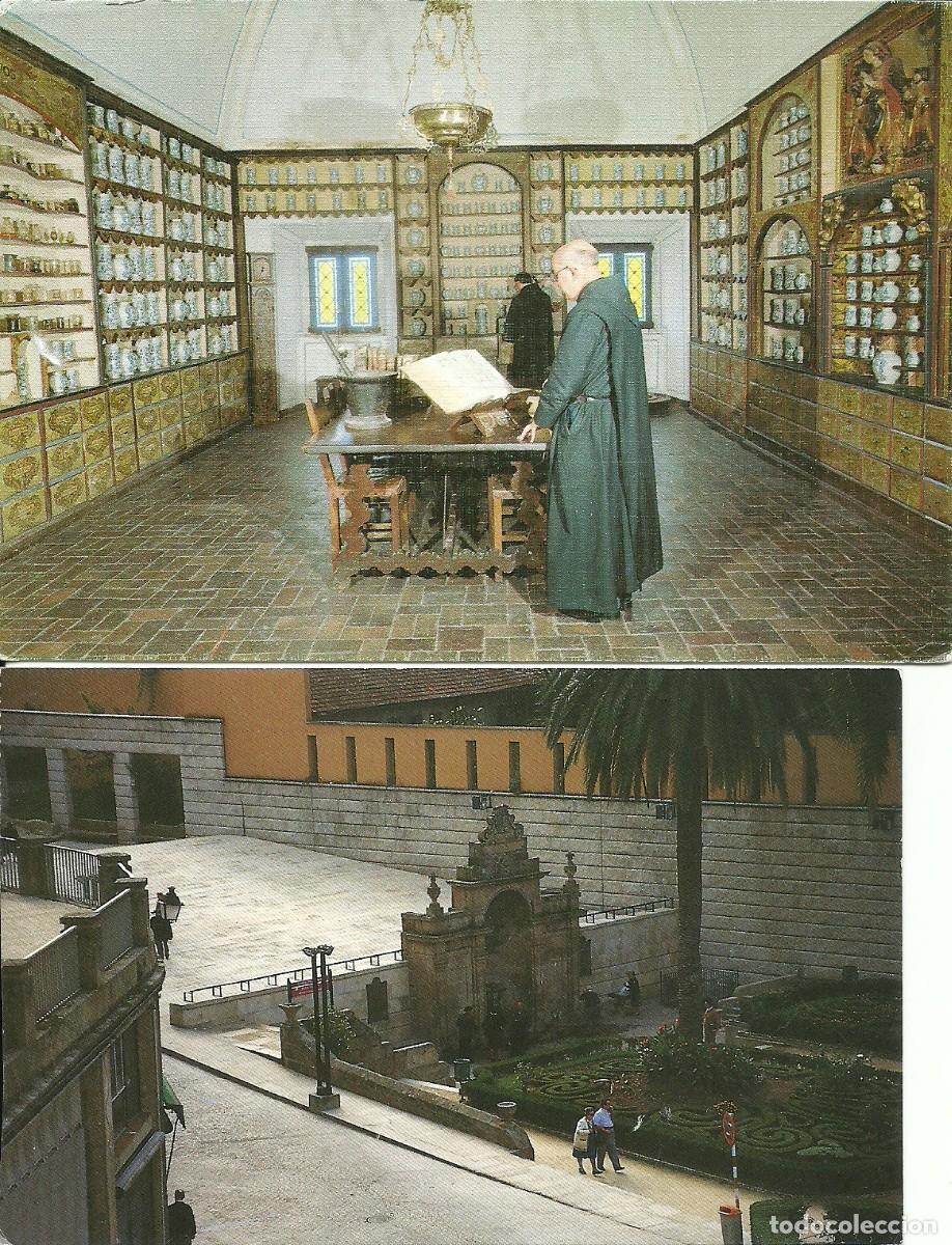 Sellos: 2 Postales Antiguas circuladas Monasterio de Silos y Ourense - Foto 2