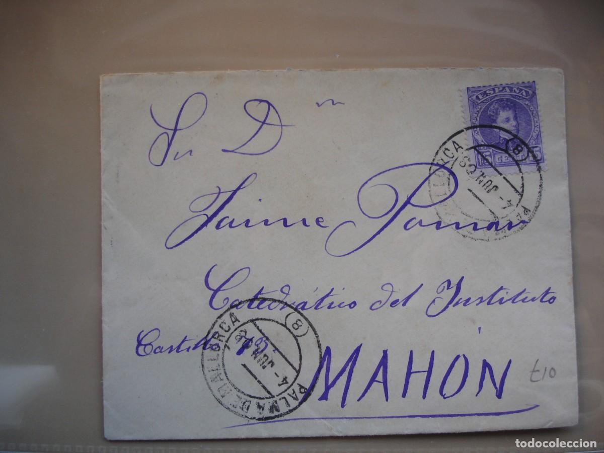 Sellos: SOBRE CIRCULADO PALMA DE MALLORCA MAHON - Foto 1