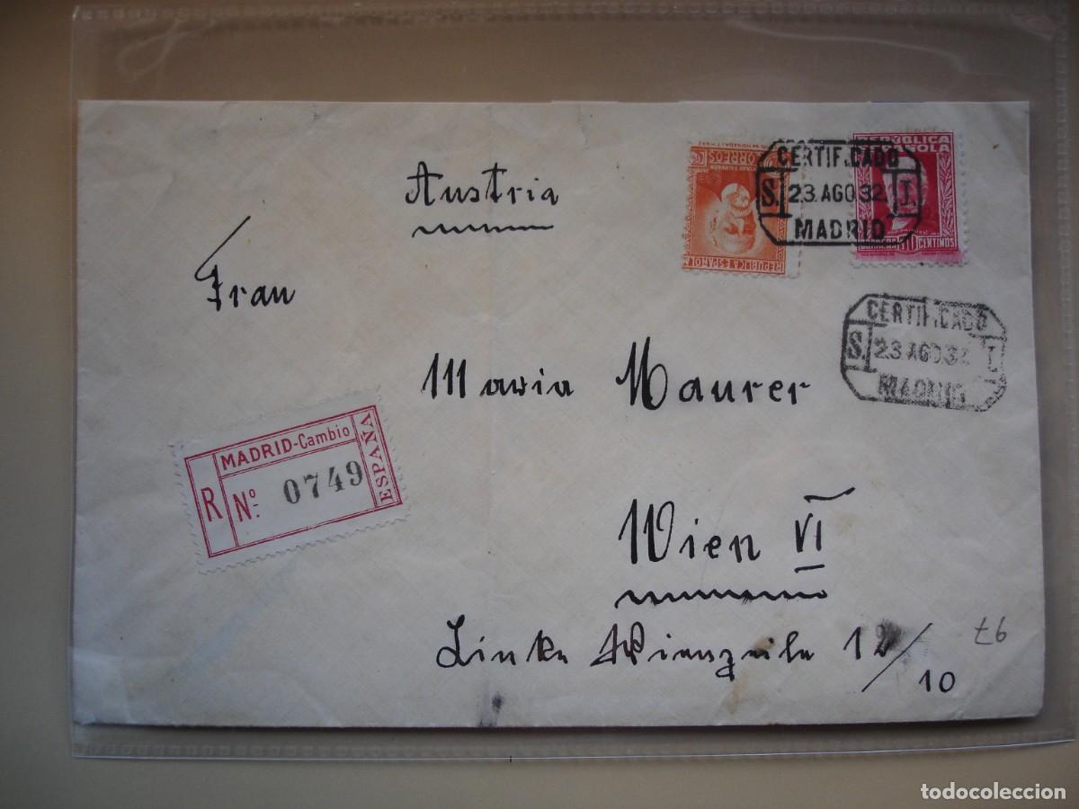 Sellos: SOBRE CIRCULADO MADRID ALEMANIA - Foto 1