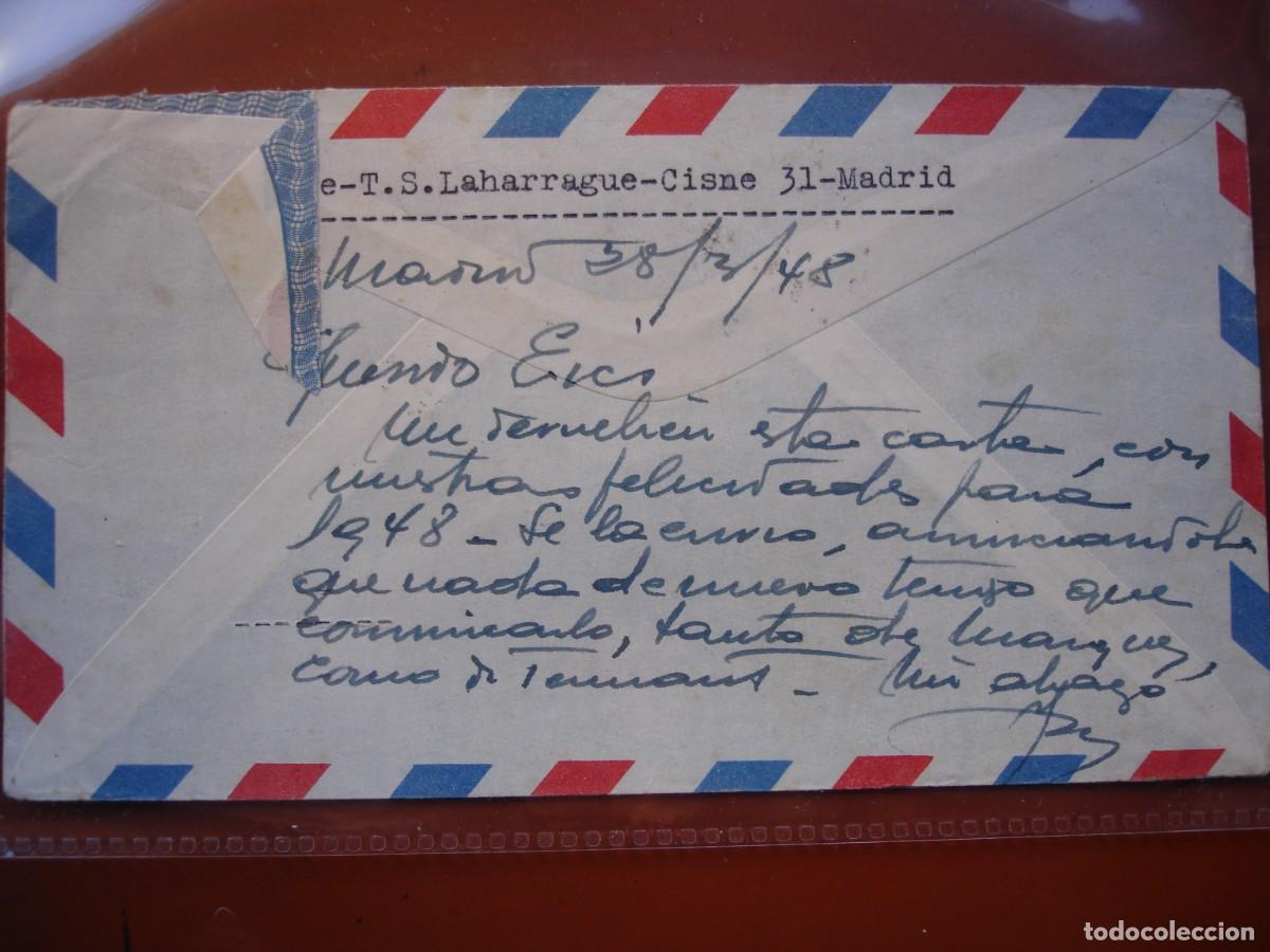 Sellos: SOBRE CIRCULADO DEVUELTO MADRID NUEVA YORK - Foto 2