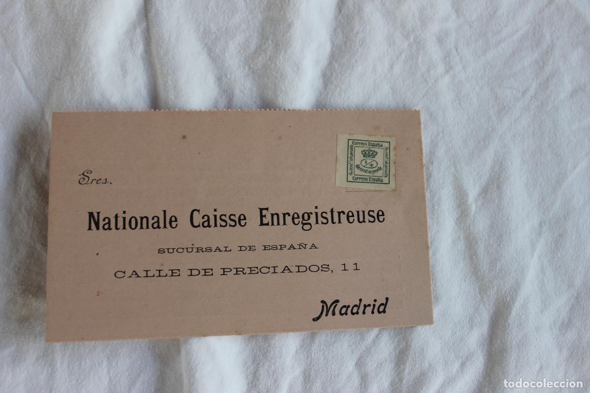 Sellos: TARJETA CON SELLO 1/4 CENTIMO DE PESETA