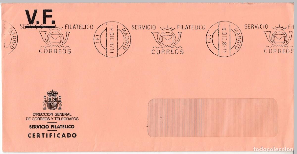 Sellos: 1987 MADRID MATASELLOS SERVICIO FILATELICO CORREOS.CERTIFICADO