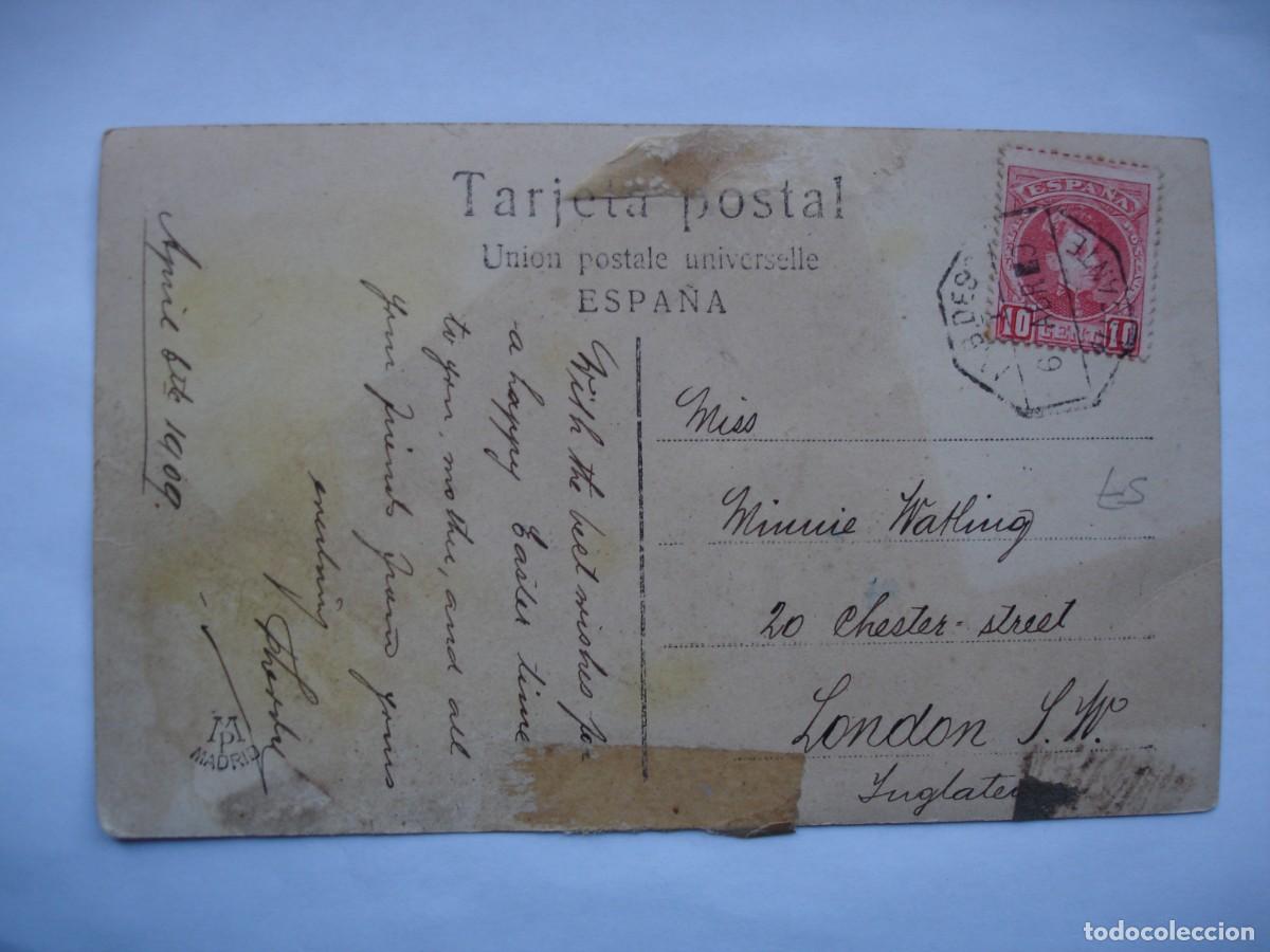 Sellos: TARJETA POSTAL CIRCULADA ALICANTE INGLATERRA - Foto 1