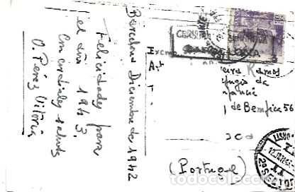 Sellos: Espa&ntilde;a & Marcofilia, Barcelona, Plaza de la Universidad, Lisboa 1942 (99)