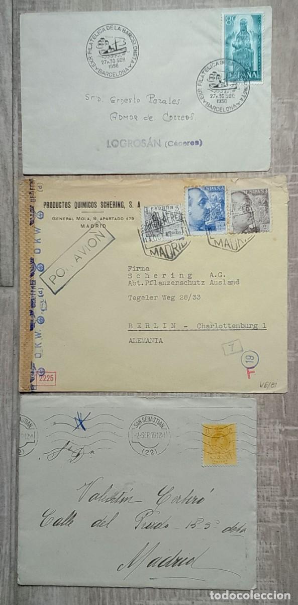 Sellos: SOBRES FECHADOS DECADA 1942 - Foto 1