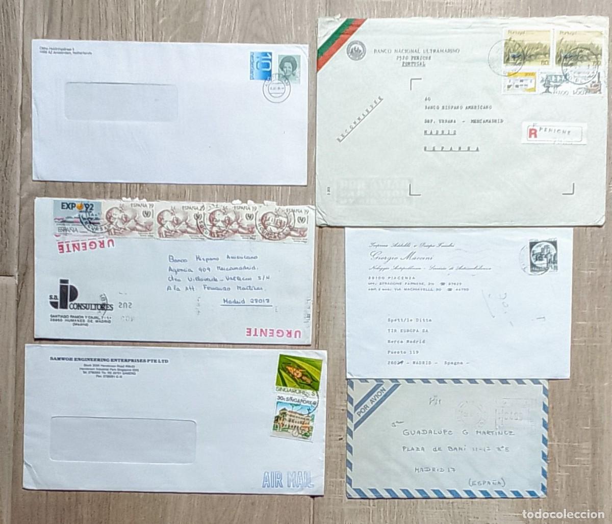 Sellos: SOBRES CON MATASELLOS INTERNACIONALES