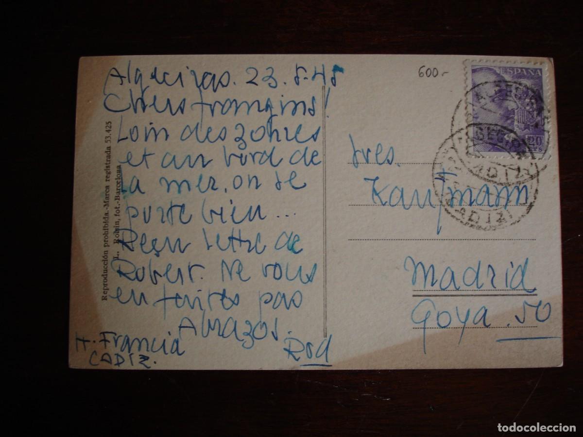 Sellos: TARJETA POSTAL CIRCULADA ALGECIRAS CADIZ MADRID