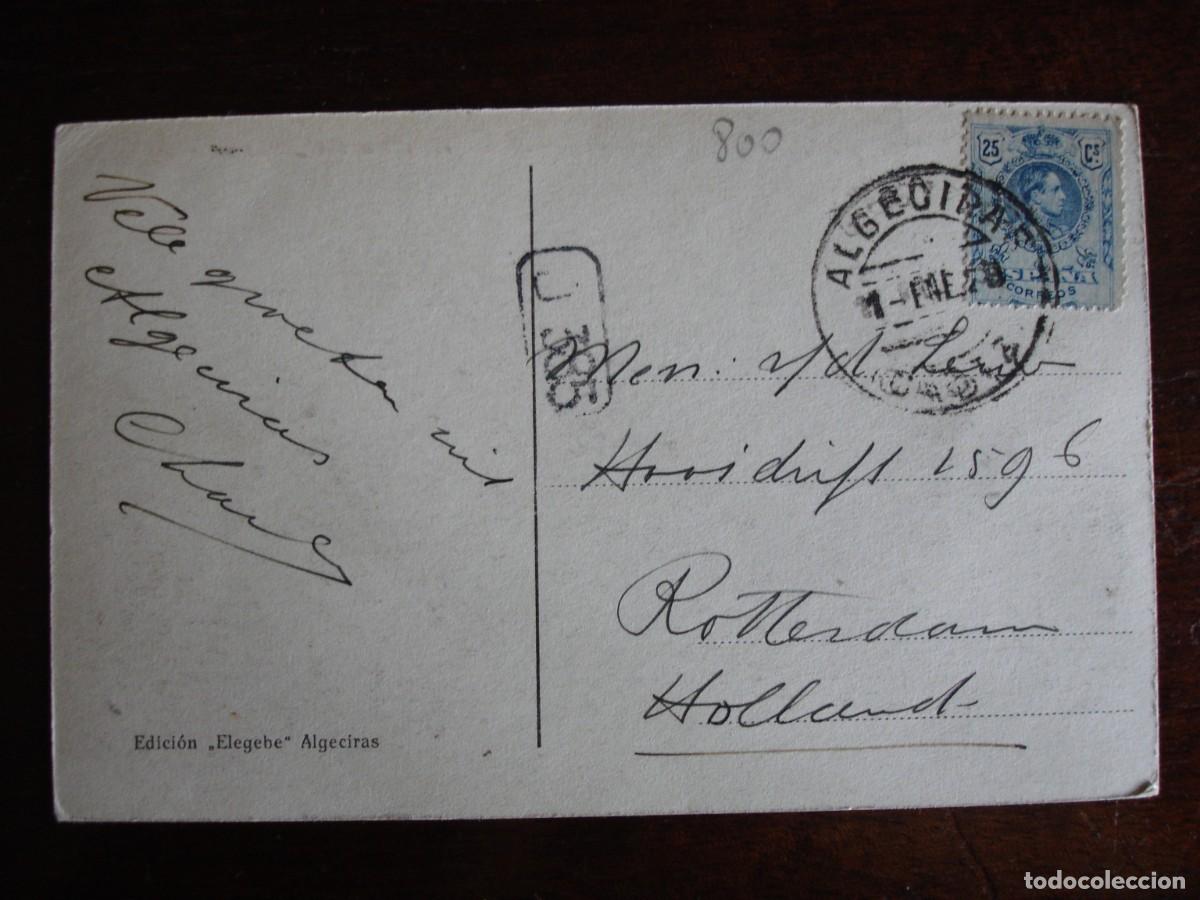 Sellos: TARJETA POSTAL CIRCULADA ALGECIRAS CADIZ HOLANDA