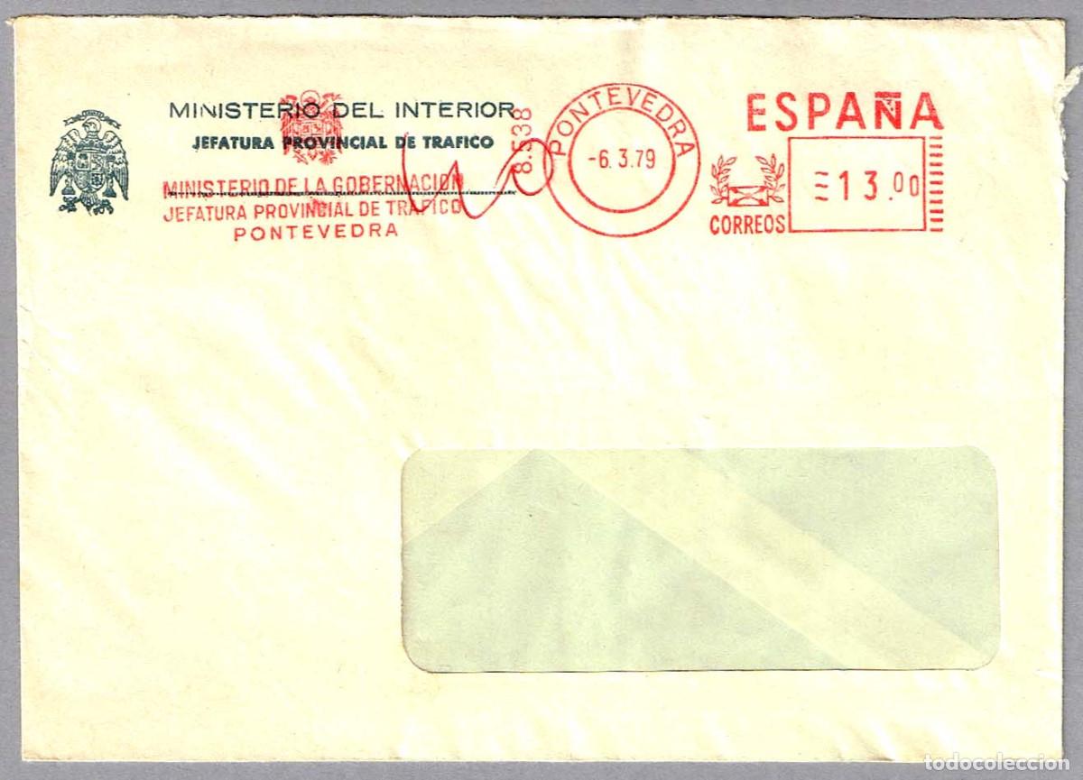 Sellos: Franqueo mecanico JEFATURA PROVINCIAL DE TRAFICO. Pontevedra, Galicia, 1979