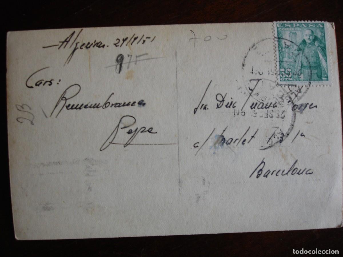 Sellos: TARJETA POSTAL CIRCULADA ALGECIRAS CADIZ BARCELONA