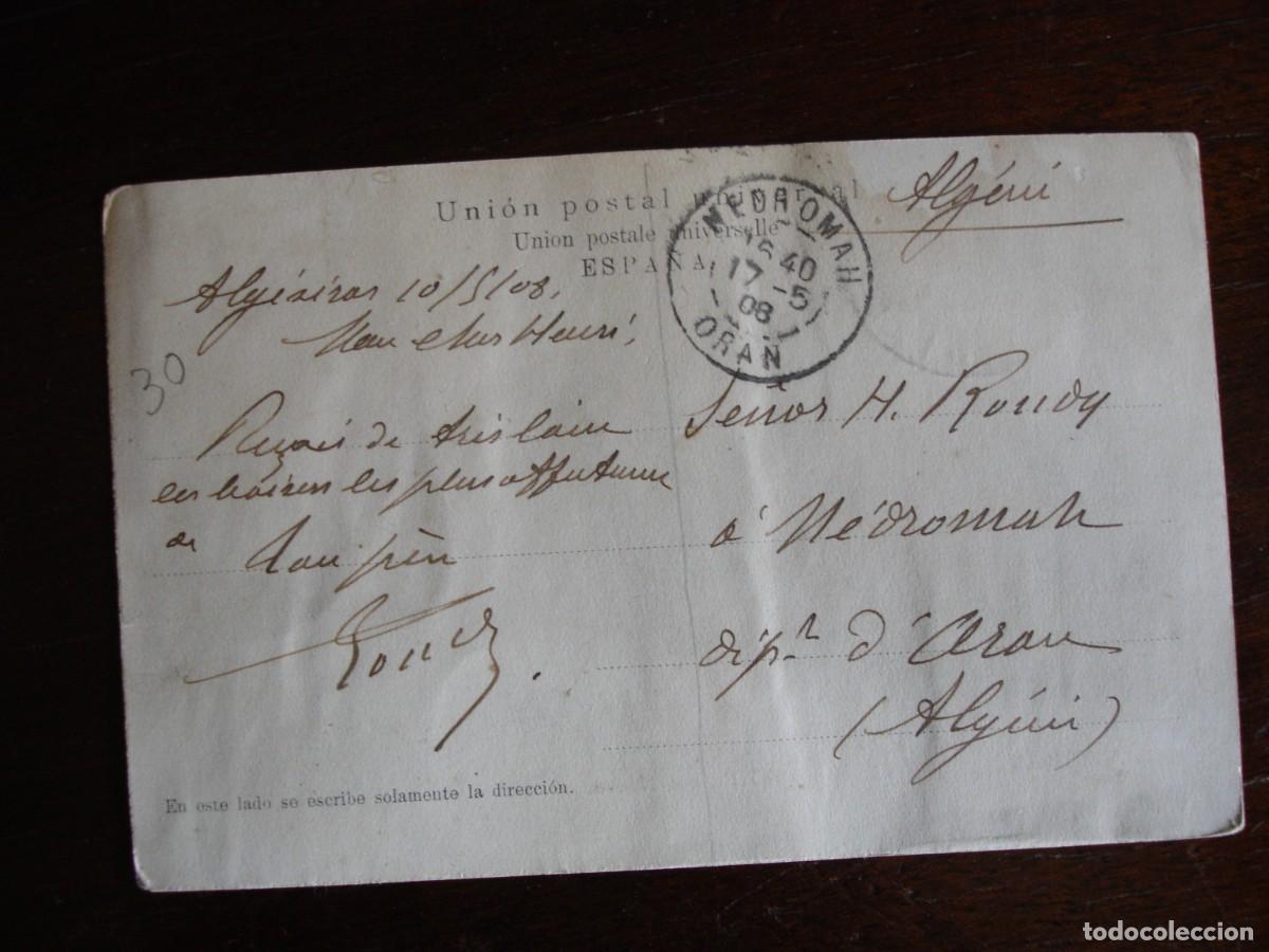 Sellos: TARJETA POSTAL CIRCULADA ALGECIRAS CADIZ ARGELIA