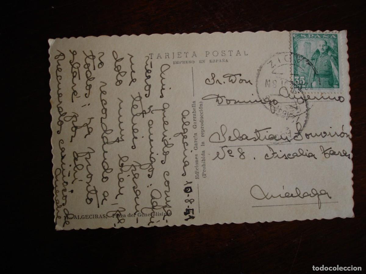 Sellos: TARJETA POSTAL CIRCULADA ALGECIRAS CADIZ MALAGA