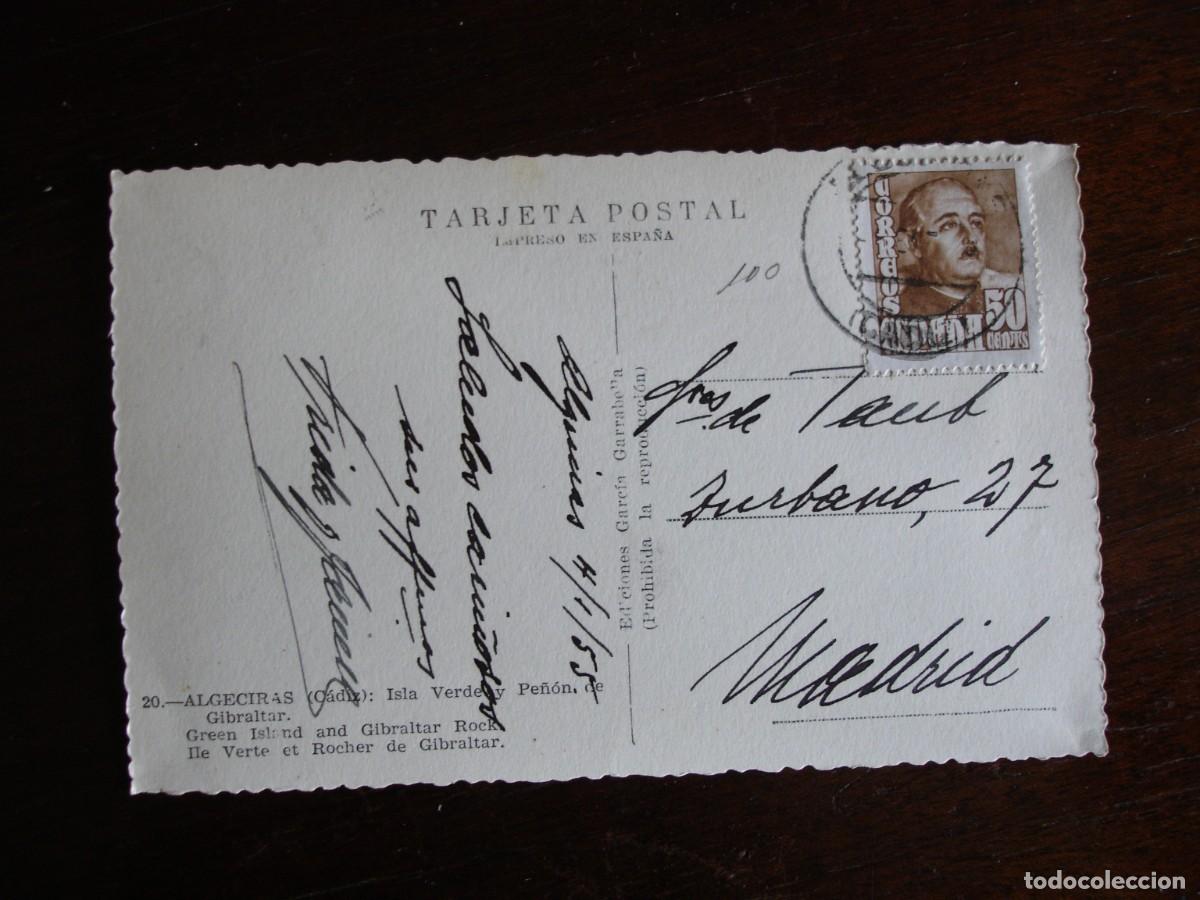Sellos: TARJETA POSTAL CIRCULADA ALGECIRAS CADIZ MADRID