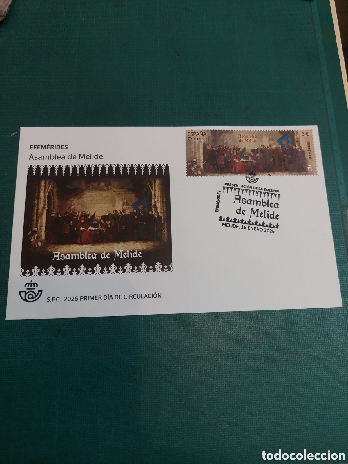 Sellos: MELIDE LA CORU&Ntilde;A ASAMBLEA 2026 SFC PERSONAJES