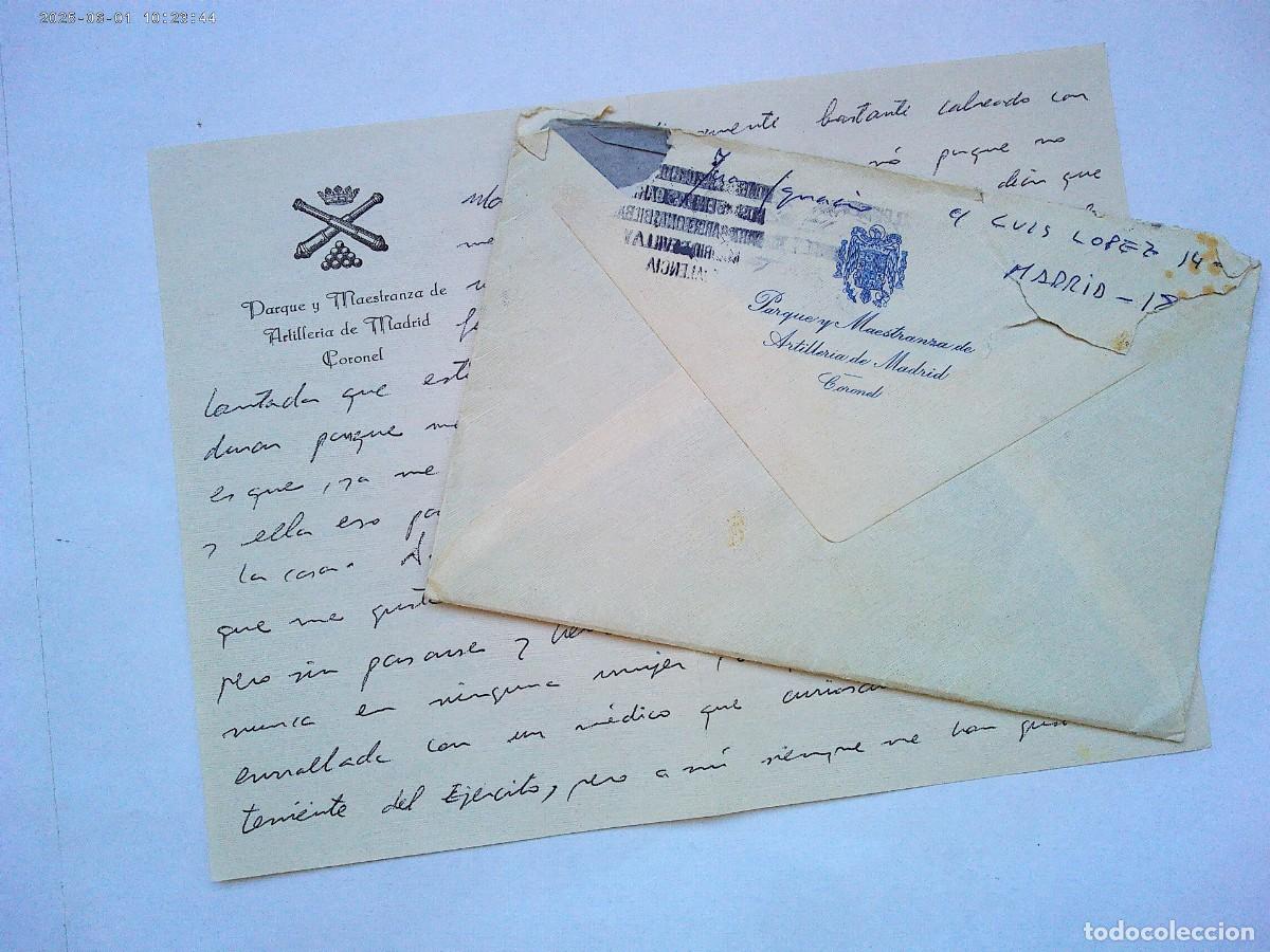 Sellos: CARTA CIRCULADA DE MILITAR DEL PARQUE Y MAESTRANZA DE ARTILLERIA DE MADRID A NOVIA EN SEVILLA , 1977