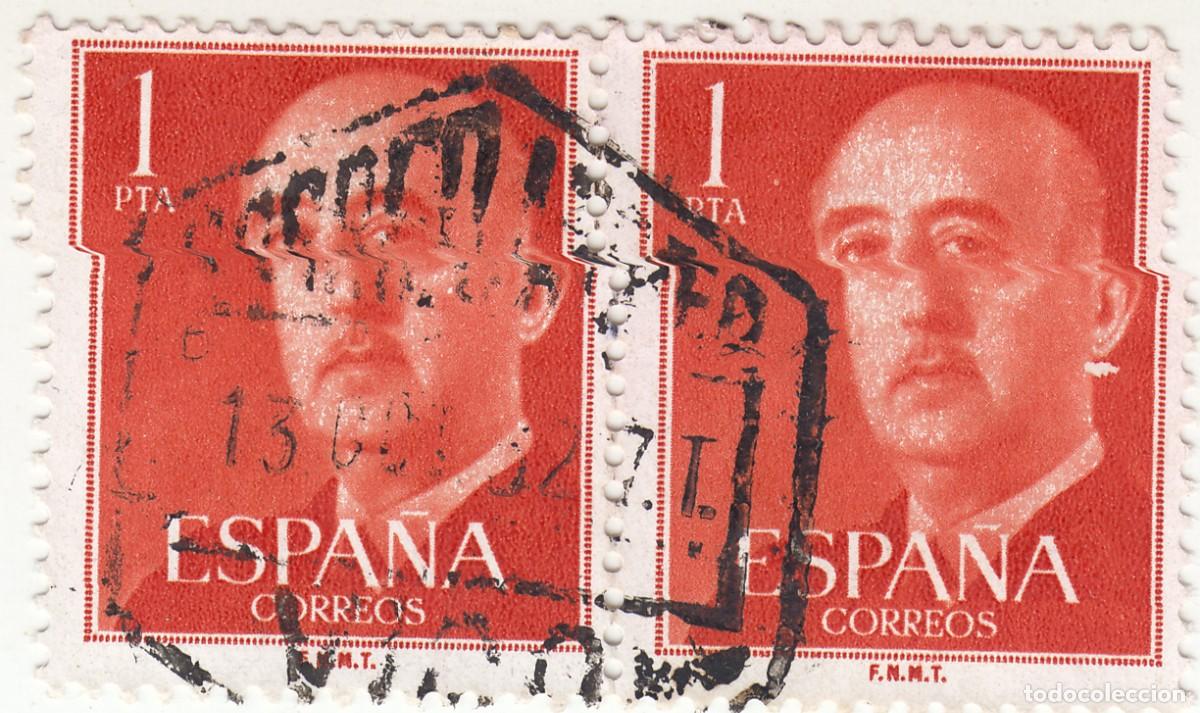 Sellos: 2 SELLOS 1 PTS FRANCO MATASELLOS HEXAGONAL CORREO AEREO VIGO