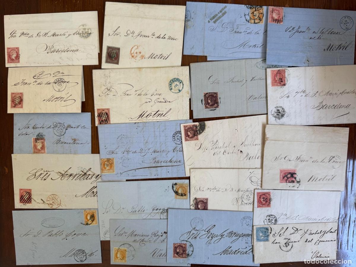 Sellos: LOTE 44 CARTAS 1856-1878. - Foto 2