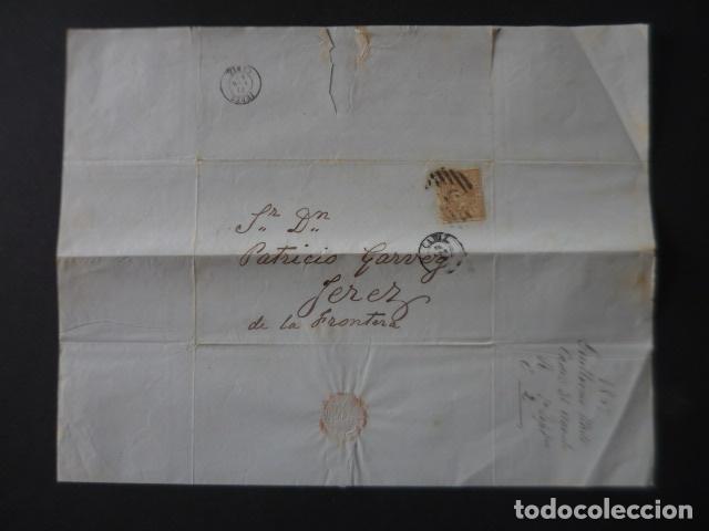 Sellos: CARTA CIRCULADA DE CADIZ A JEREZ 1867 - Foto 1