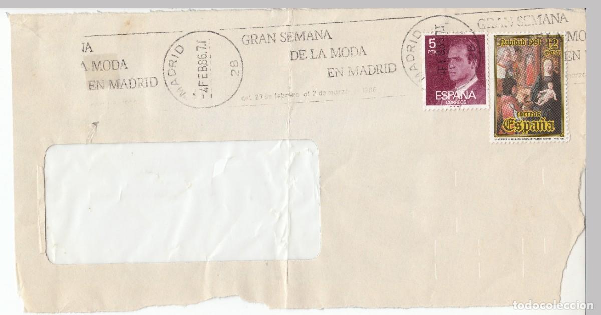 Sellos: 1986 MADRID MATASELLOS GRAN SEMANA DE LA MODA. FRONTAL