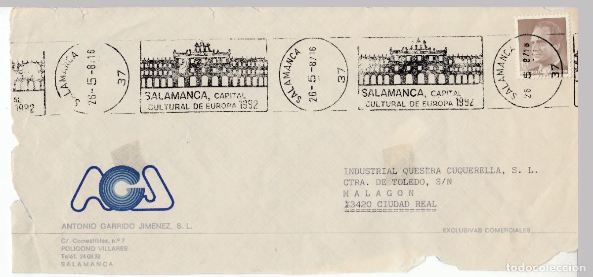 Sellos: 1987 SALAMANCA MATASELLOS SALAMANCA CAPITAL CULTURAL DE EUROPA. FRONTAL