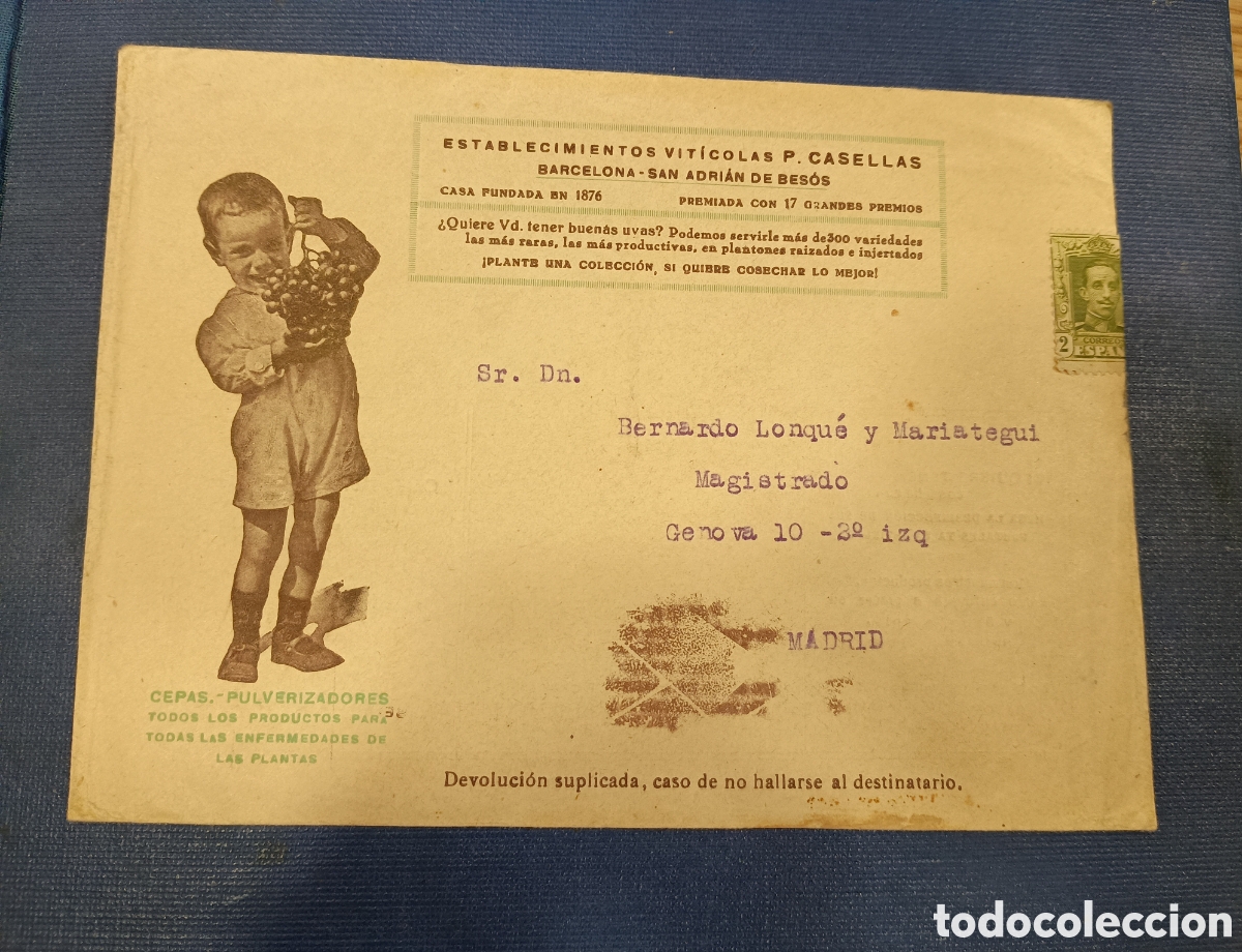 Sellos: ESTABLECIMIENTOS VIT&Iacute;COLAS P. CASELLAS - BARCELONA-SAN ADRI&Aacute;N DE BES&Oacute;S