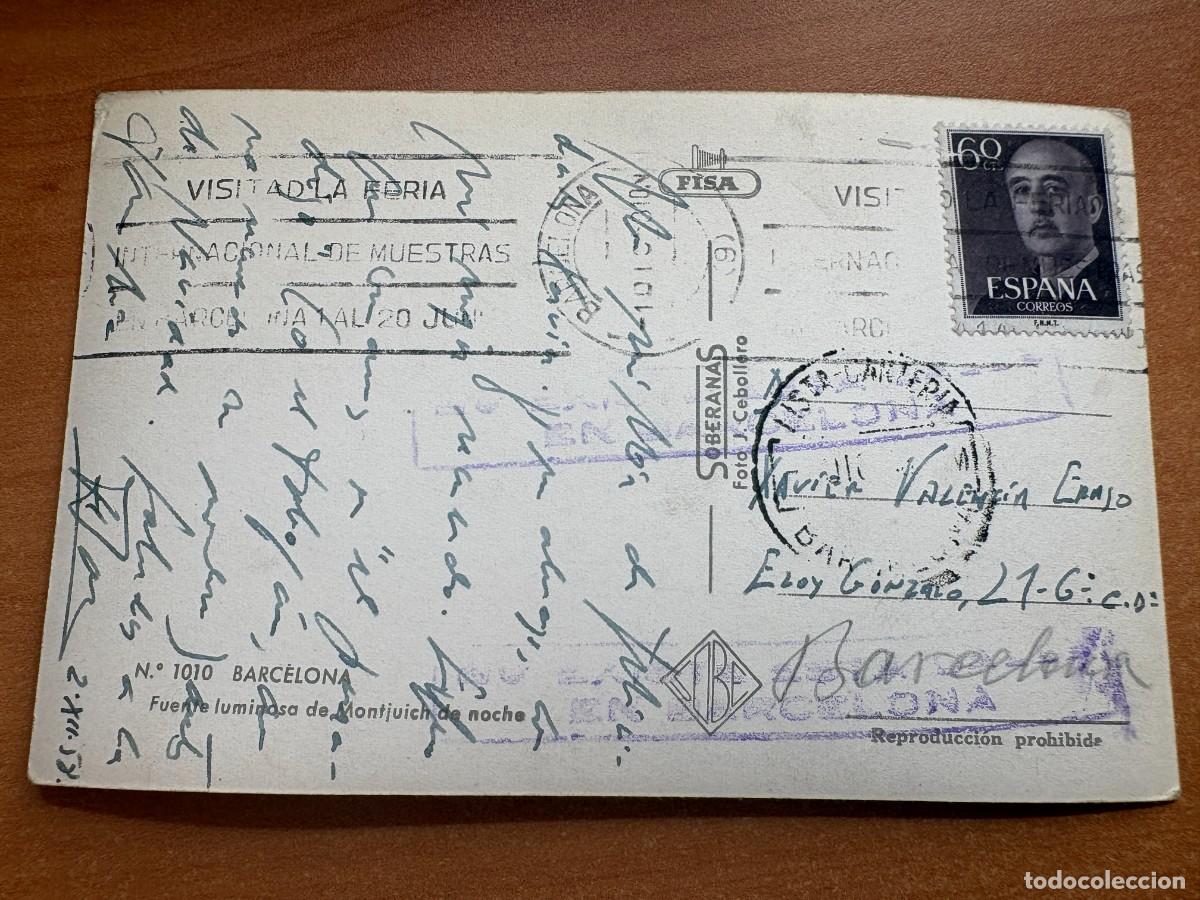Sellos: Preciosa Tarjeta postal Barcelona con destinatario desconocido