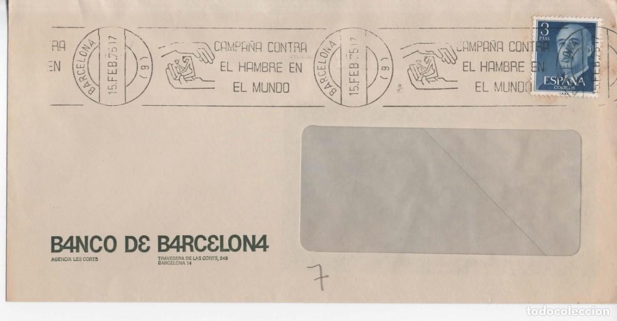 Sellos: BARCELONA CC CON RODILLO 1975 CAMPA&Ntilde;A CONTRA EL HAMBRE EN EL MUNDO
