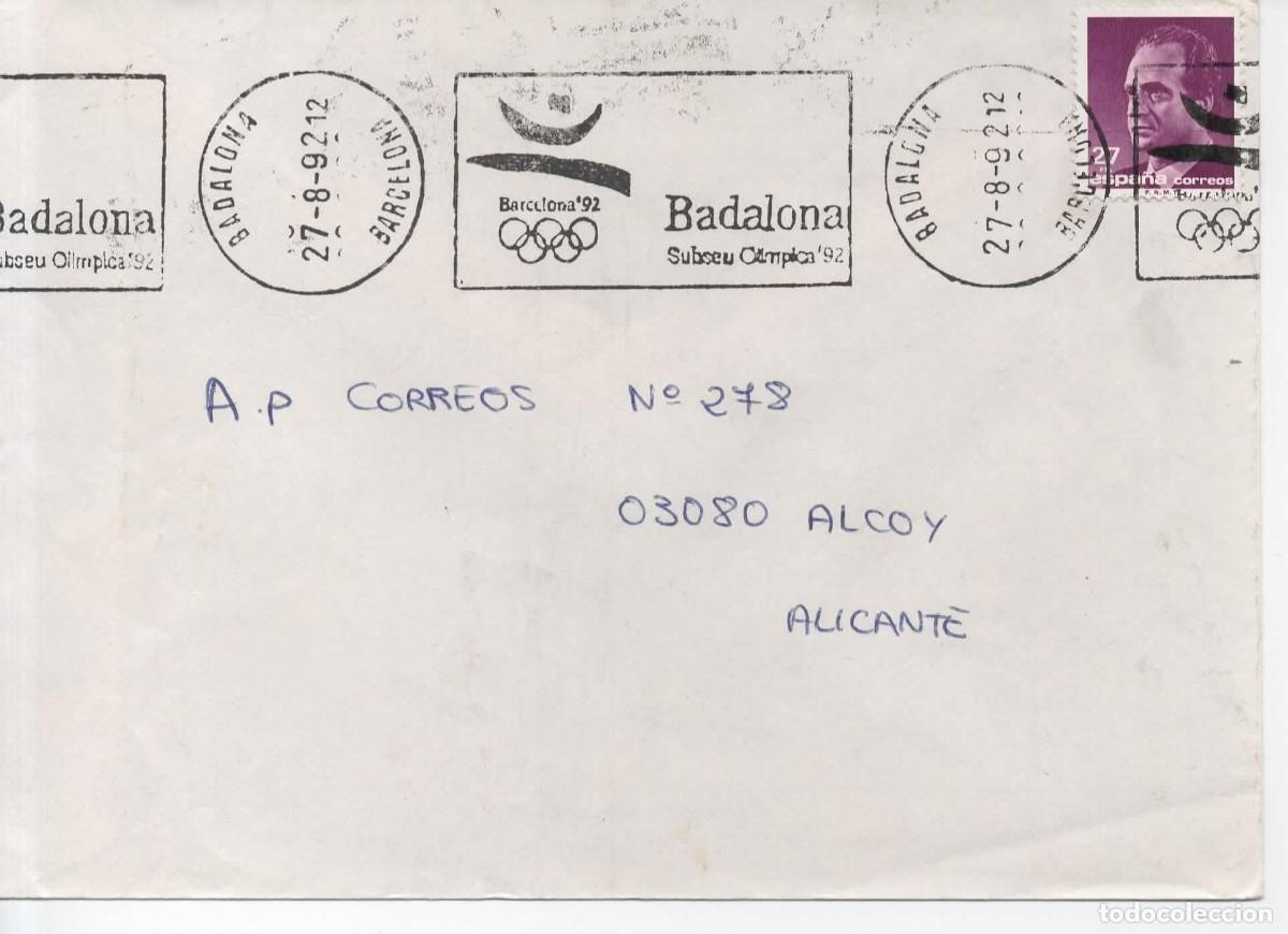 Sellos: BADALONA CC CON MAT RODILLO JUEGOS OLIMPICOS DE BARCELONA 92 OLYMPIC GAMES