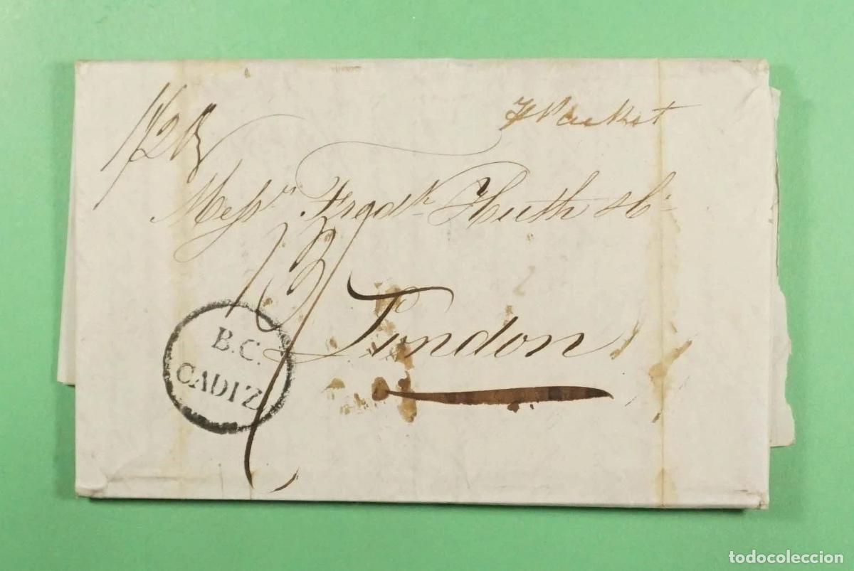 Sellos: JEREZ DE LA FRONTERA CADIZ A LONDRES 1839 MARCA BC CONSULADO BRITANICO VINO WINE SHERRY