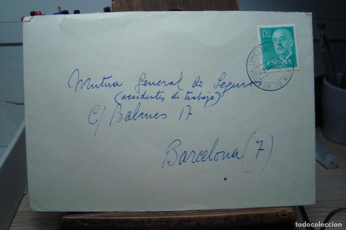 Sellos: ANTIGUO SOBRE CIRCULADO SANT QUINTI DE MEDIONA. SAN QUINTIN. BARCELONA 1966.