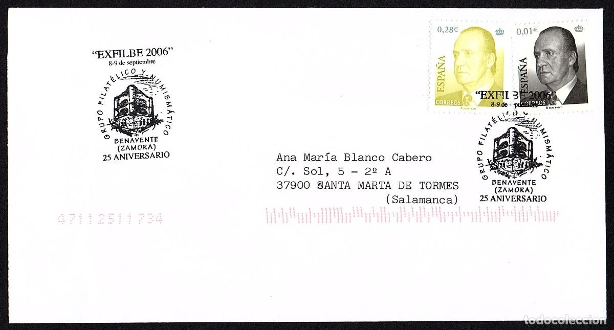 Sellos: SOBRE CIRCULADO EXFILBE 2006 BENAVENTE CON MATASELLOS CONMEMORATIVO