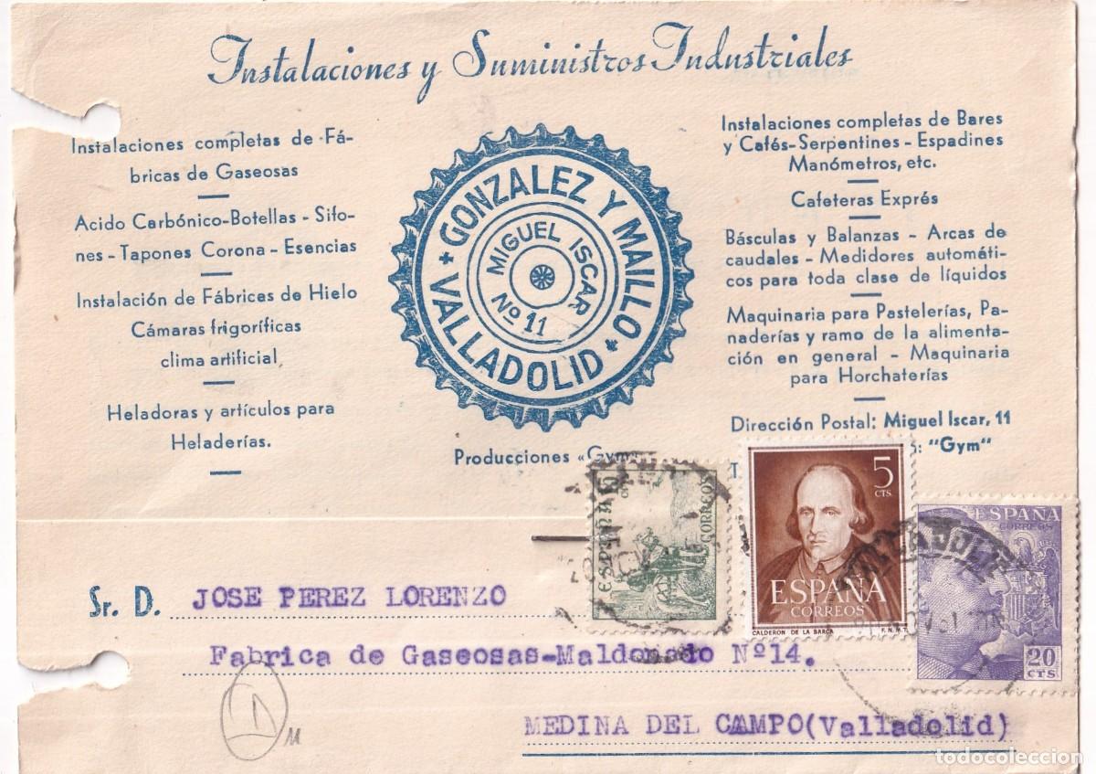Sellos: Instalaciones y suministros industriales Gonzalez y Mallo. Valladolid. 1951