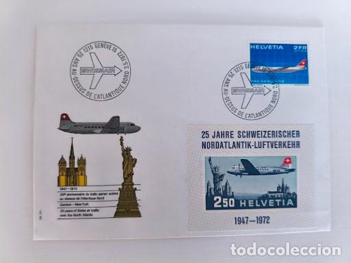Sellos: Gran Lote de Filatelia Suiza: Aerofilatelia, Vuelos Inaugurales y Sobres Conmemorativos (1938-1979)