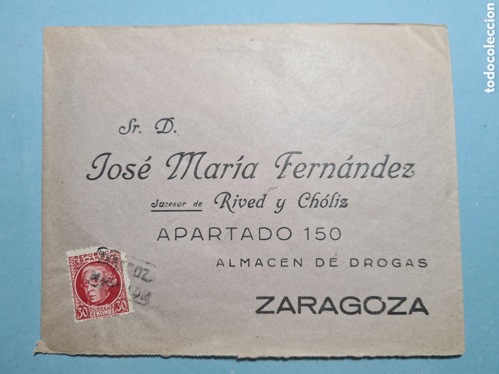 Sellos: CARTERIA MAGALLON (ZARAGOZA) EN CARTA COMPLETA CON RODILLO DE LLEGADA - REPUBLICA EDIFIL 686