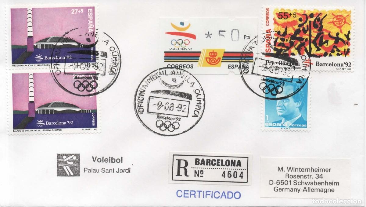 Sellos: CC CERTIFICADA MAT OFICINA MOBILE ANELLA OLIMPICA JUEGOS OLIMPICOS DE BARCELONA 92
