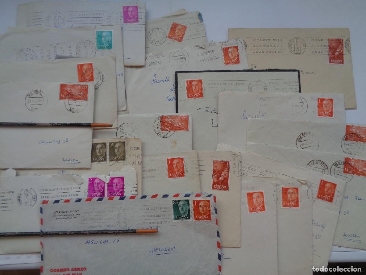 Sellos: LOTE DE 20 CARTAS EN SUS SOBRES ENVIADAS A UNA SE&Ntilde;ORITA EN SEVILLA POR DISTINTOS NOVIOS , VARIOS