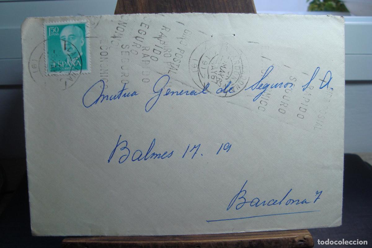 Sellos: ANTIGUO SOBRE COMERCIAL O PERSONAL. RAMON MIRALLES CASALS. CASA MUJAL. CARDONA 1967